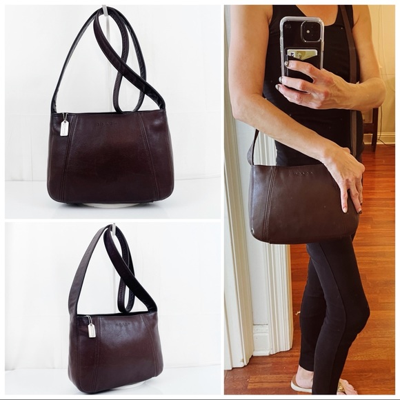 Coach Handbags - Coach Vintage 4186 Hipster Dark Chestnut Brown Crossbody Bag Made in Italy